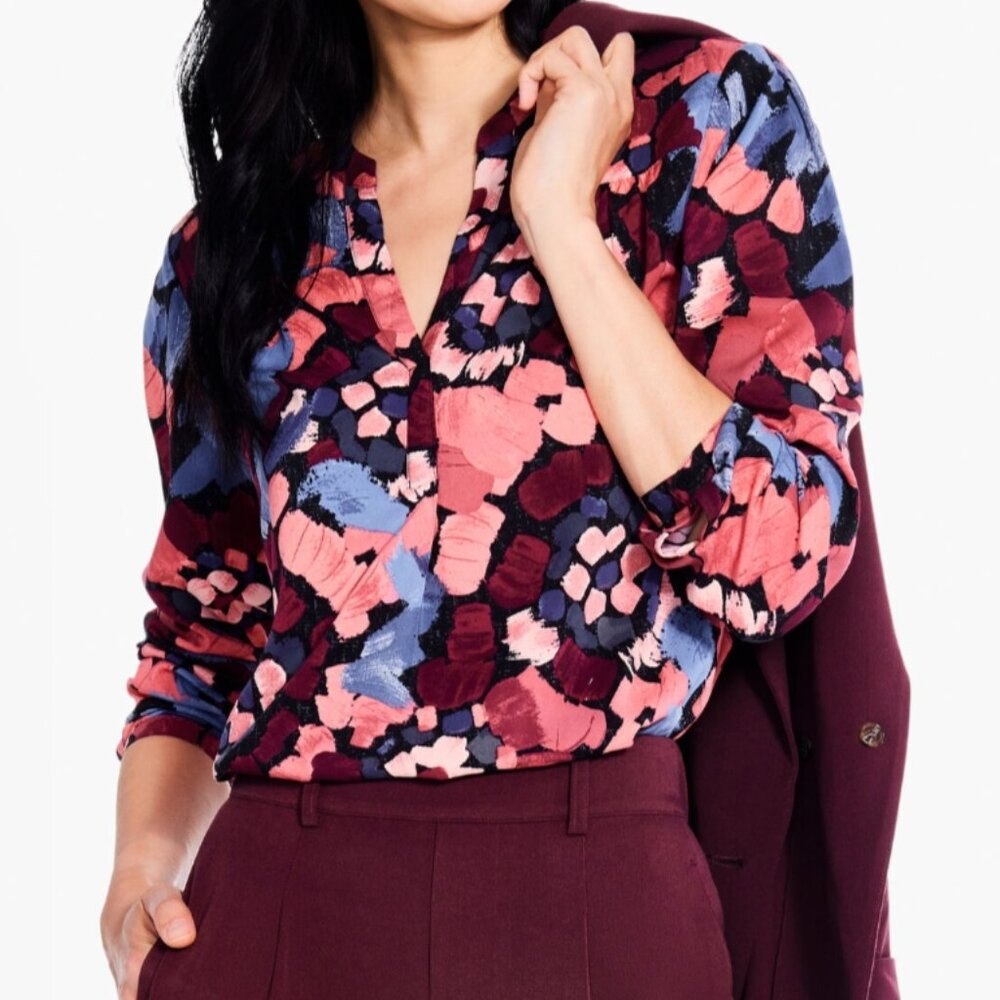 Nic + Zoe Autumn Bloom top, NWT